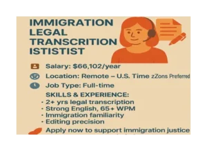 Remote Immigration Legal Transcriptionist