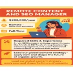 Remote Content and SEO Manager