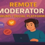 Remote Moderator (forums/social platforms)