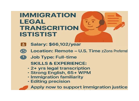 Remote Immigration Legal Transcriptionist