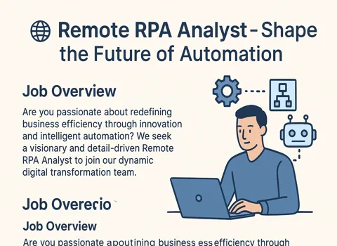Remote RPA (Robotic Process Automation) Analyst