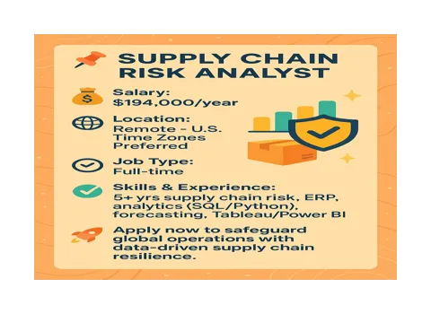 Remote Supply Chain Risk Analyst