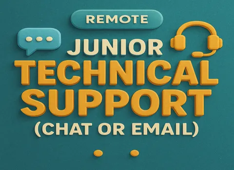 Remote Junior Technical Support (Chat or Email)