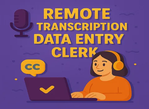Remote Transcription Data Entry Clerk