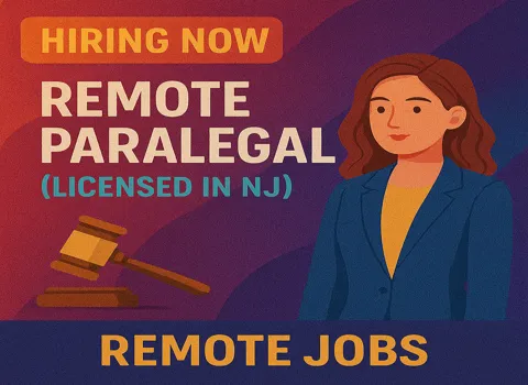 Remote Paralegal (Licensed in NJ)