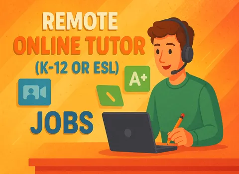 Remote Online Tutor (K-12 or ESL)