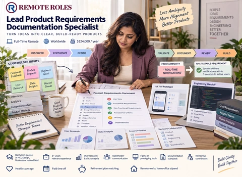 Remote Lead Product Requirements Documentation Specialist