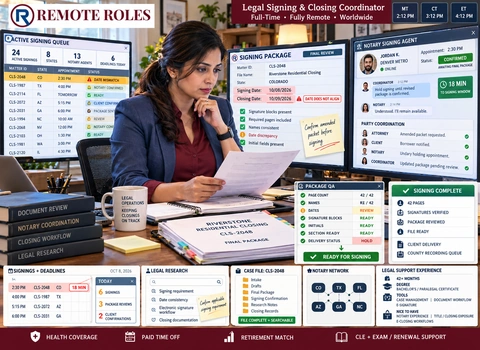 Senior Notary Signing Agent Coordinator