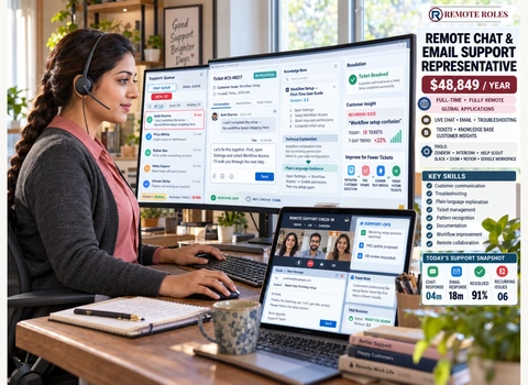 Remote Chat and Email Support Representative