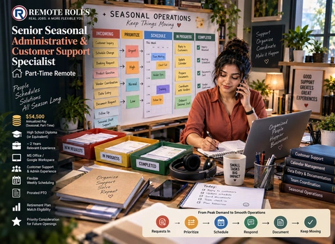 Remote Senior Seasonal Customer Support Jobs